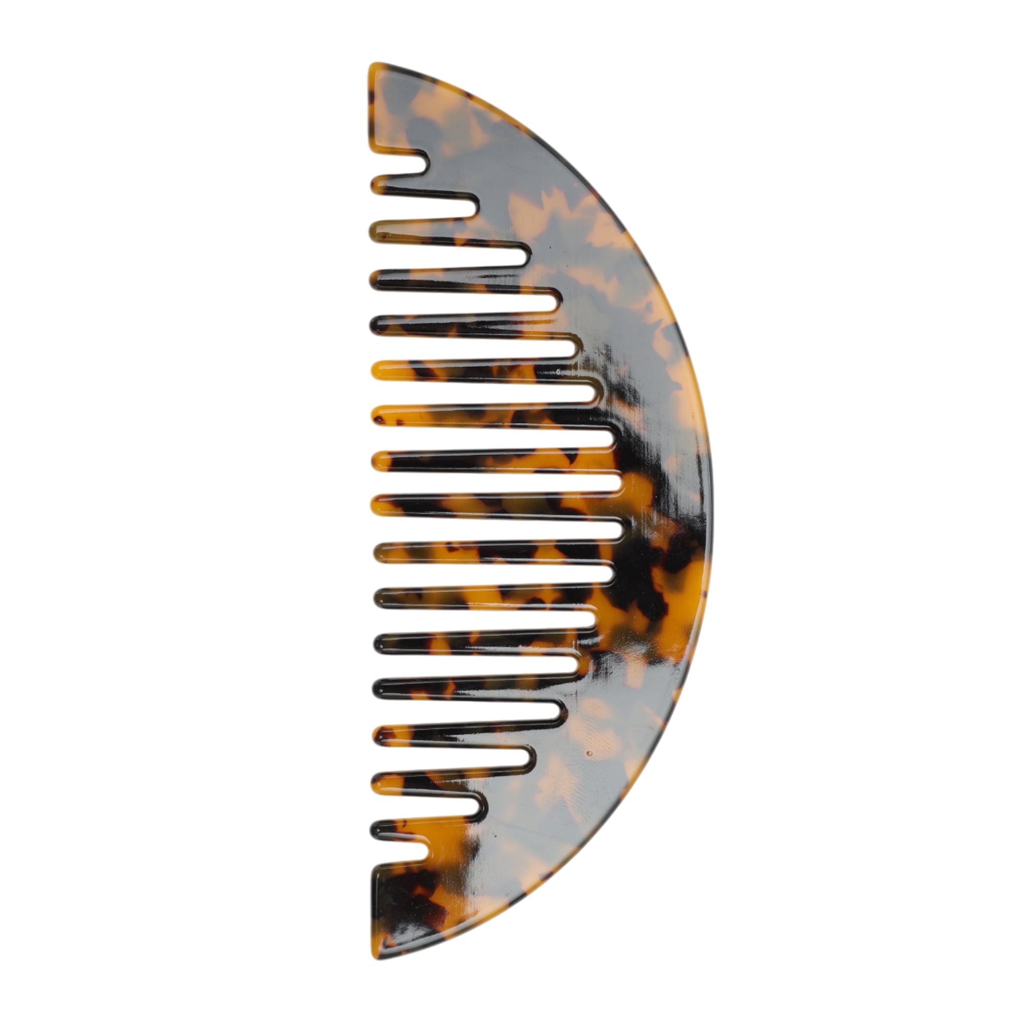 Unique Bargains 1 Pc Convenient Half Round Hair Comb for Making Hair Smooth Brown