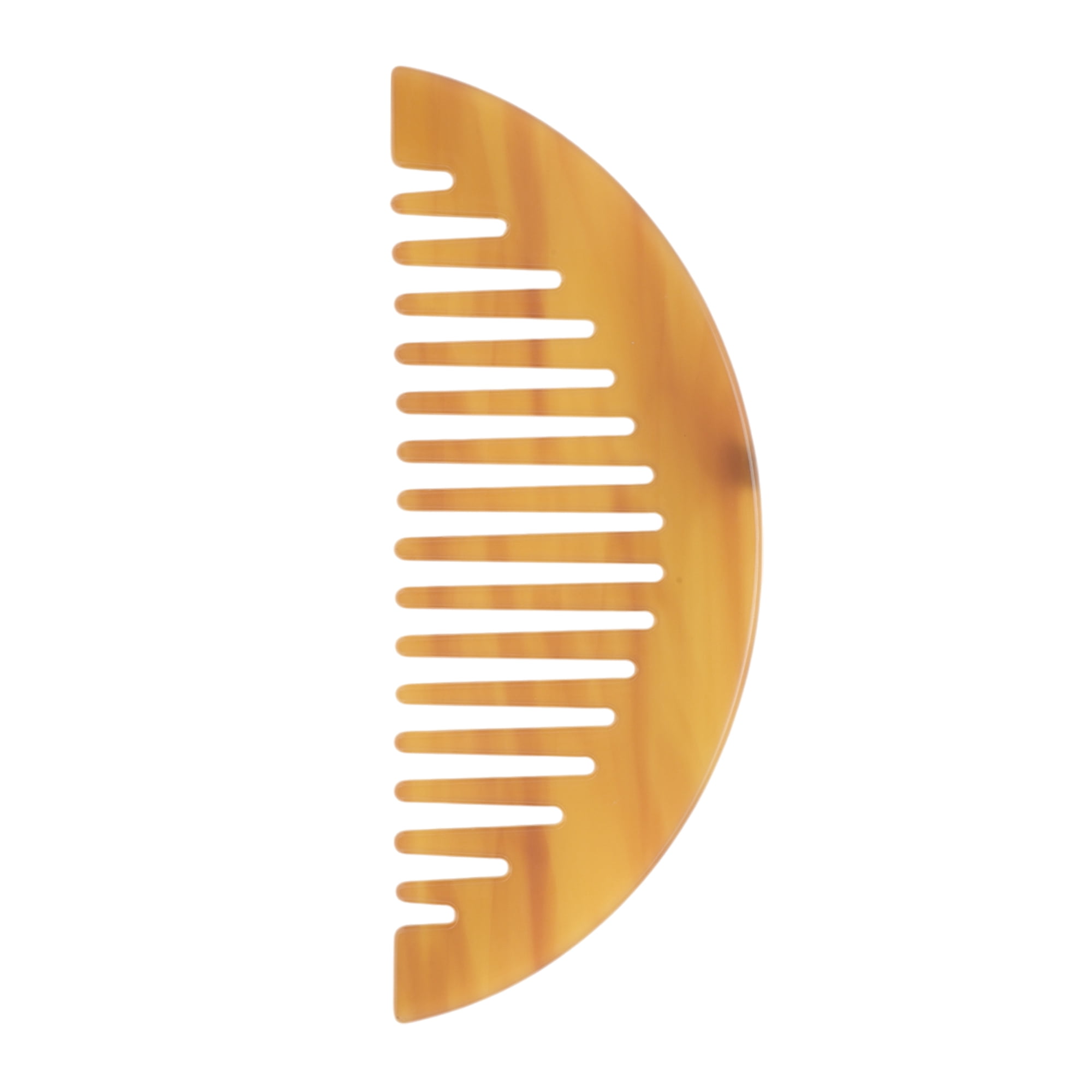 Unique Bargains 1 Pc Convenient Half Round Hair Comb for Making Hair Smooth Coffee