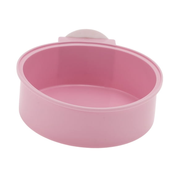 Unique Bargains 1 Pc Convenient Hanging Dog Bowl for Indoor and Outdoor Plastic Pink Small