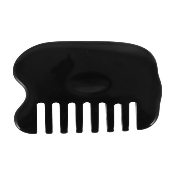 Unique Bargains 1 Pc Convenient Head Massage Comb for Home Black Resin