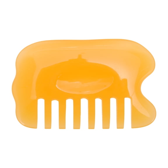 Unique Bargains 1 Pc Convenient Head Massage Comb for Home Yellow Resin