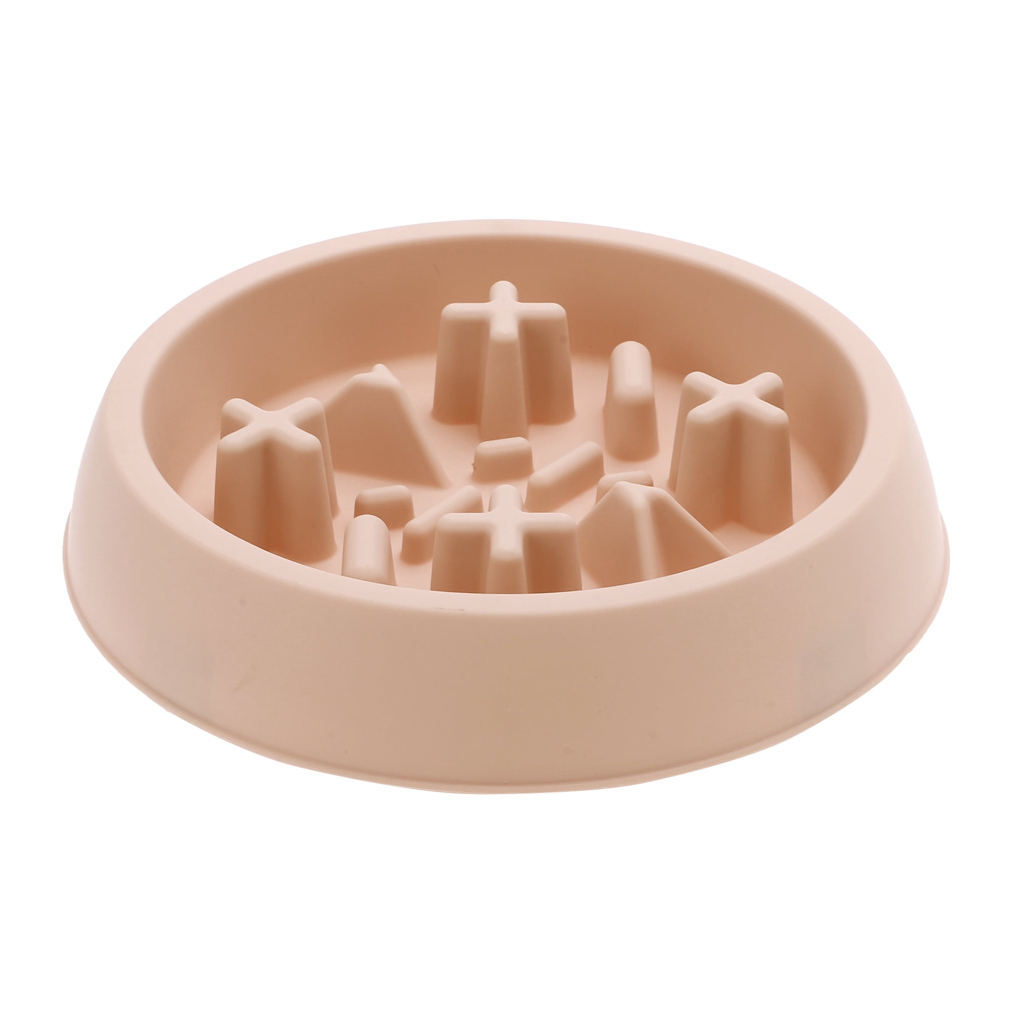 Unique Bargains 1 Pc Convenient Round Dog Bowl for Indoor and Outdoor Pink