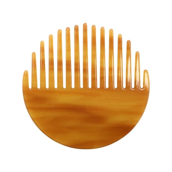 Unique Bargains 1 Pc Convenient Round Hair Comb Coffee Color Acetate Sheet