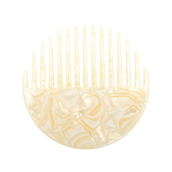 Unique Bargains 1 Pc Convenient Round Hair Comb Yellow Acetate Sheet