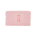 thumbnail image 1 of Unique Bargains 1 Pc Corduroy Rectangular Letter I Makeup Bag Pink, 1 of 5