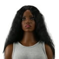thumbnail image 1 of Unique Bargains 1 Pc Corn Curls Hair Wig High Temperature Fiber 24in Human Wig Black for Women, 1 of 6