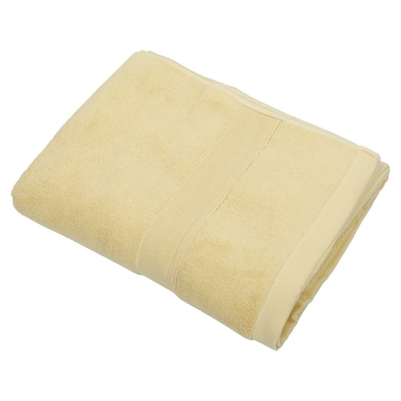Unique Bargains 1 Pc Cotton Bath Towel Absorbent Cotton Towel 27.56"x55.12" Khaki