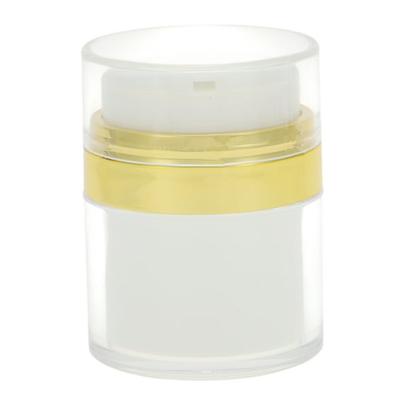 Unique Bargains 1 Pc Cream Jar Vacuum Bottle Travel Toiletry Containers 1.76oz Gold Tone