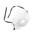 thumbnail image 1 of Unique Bargains 1 Pc Crown Party Mask White Plastic, 1 of 5