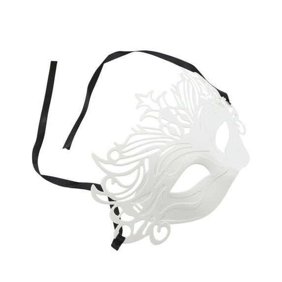 Unique Bargains 1 Pc Crown Party Mask White Plastic