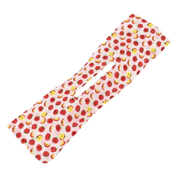 Unique Bargains 1 Pc Cute Apple Pattern Hair Curler for Girls 11.02"x3.35" Red White