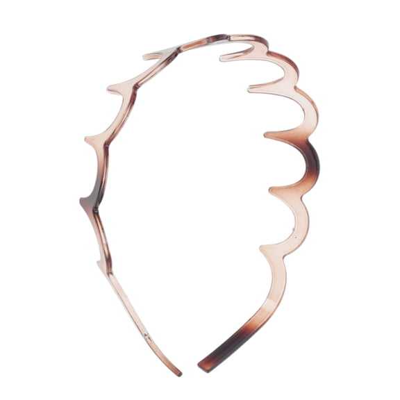 Unique Bargains 1 Pc Cute Big Wave Headbands for Women Amber Gray