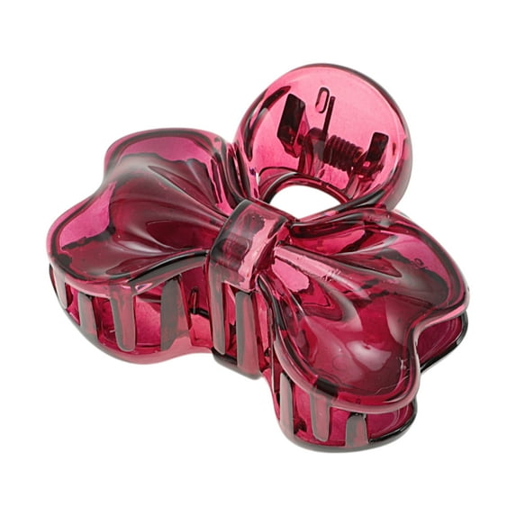 Unique Bargains 1 Pc Cute Bow Hair Clips Hairdo Clip Wine Red