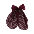 thumbnail image 1 of Unique Bargains 1 Pc Cute Bow Ribbon Hair Clips Wine Red, 1 of 5