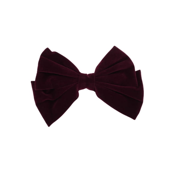 Unique Bargains 1 Pc Cute Bow Spring Hair Clips Wine Red