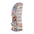 thumbnail image 1 of Unique Bargains 1 Pc Cute Cat Marble Hair Comb Colorful Acetate Sheet, 1 of 5