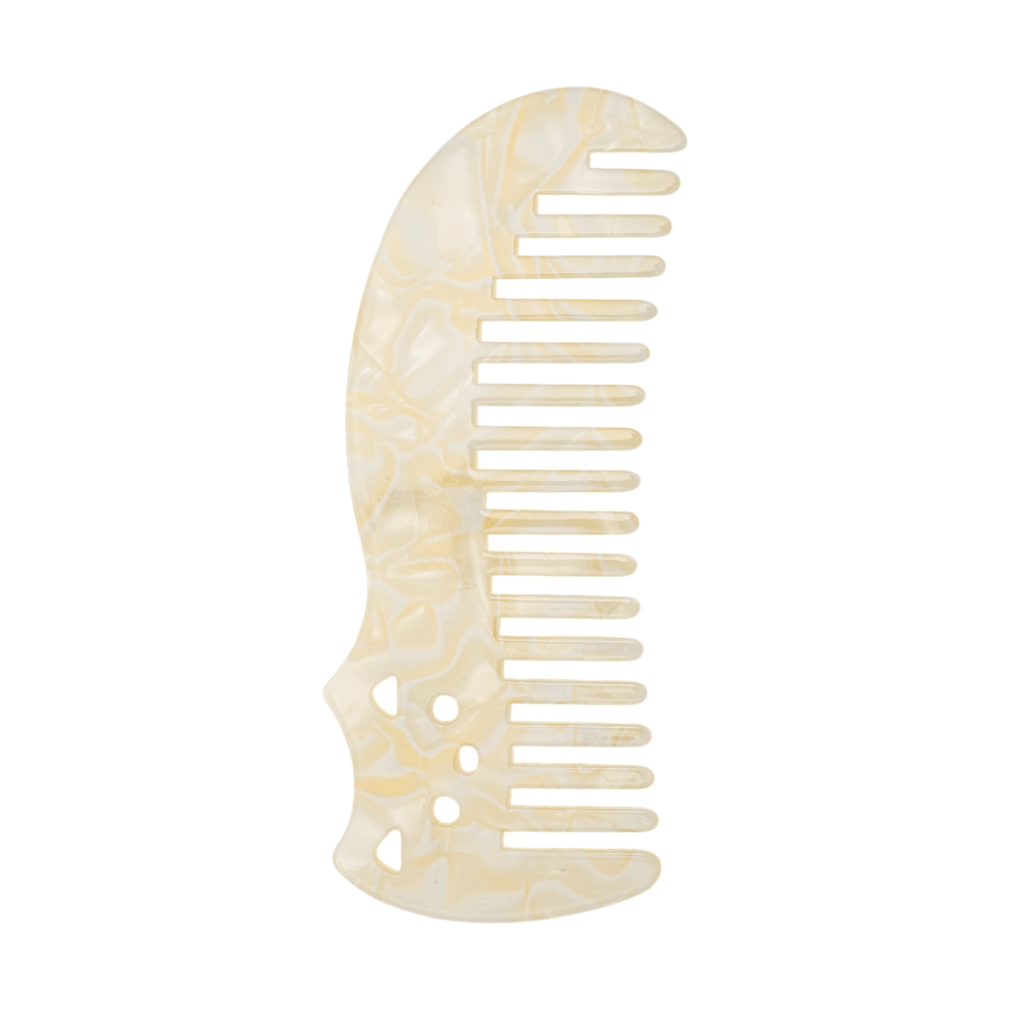 Unique Bargains 1 Pc Cute Cat Marble Hair Comb suitable for All Hair Types Styles Beige
