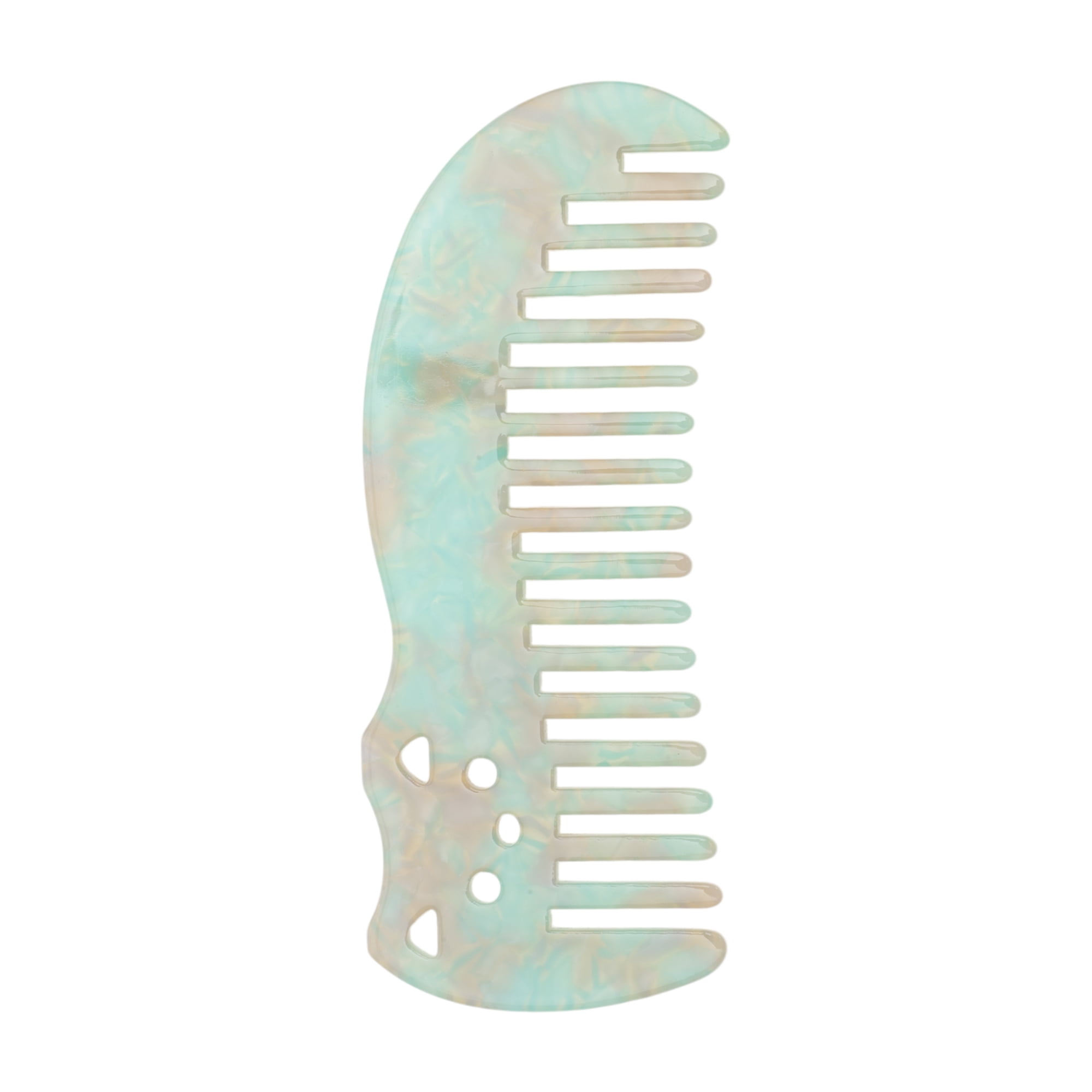 Unique Bargains 1 Pc Cute Cat Marble Hair Comb suitable for All Hair Types Styles Cyan