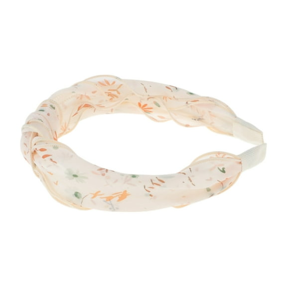 Unique Bargains 1 Pc Cute Chinese Style Printed Knotted Headband Headbands for Women Beige