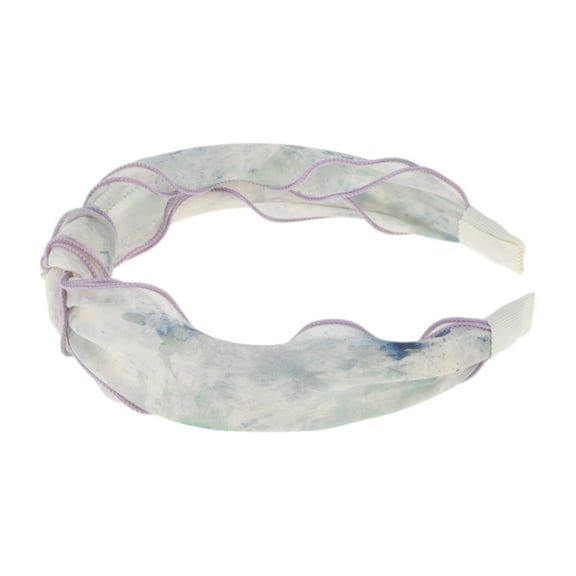 Unique Bargains 1 Pc Cute Chinese Style Printed Knotted Headband Headbands for Women Blue Green