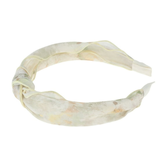 Unique Bargains 1 Pc Cute Chinese Style Printed Knotted Headband Headbands for Women Gray Green