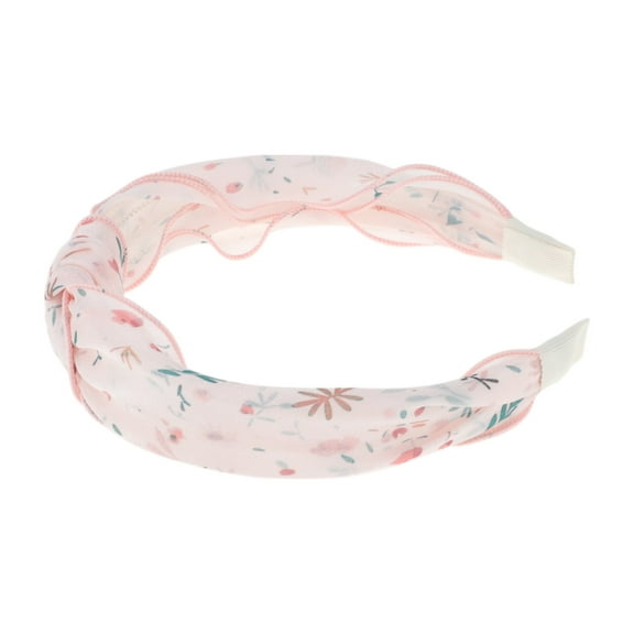 Unique Bargains 1 Pc Cute Chinese Style Printed Knotted Headband Headbands for Women Pink