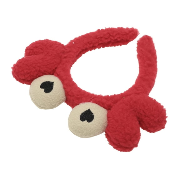 Unique Bargains 1 Pc Cute Classic Plush Animal Headbands for Women 7.87"x8.66"x0.75" Red
