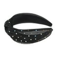 thumbnail image 1 of Unique Bargains 1 Pc Cute Colored Diamond Knotted Headband Headbands for Women Black, 1 of 5