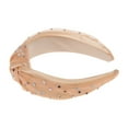 thumbnail image 1 of Unique Bargains 1 Pc Cute Colored Diamond Knotted Headband Headbands for Women Khaki, 1 of 5