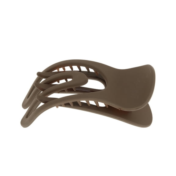 Unique Bargains 1 Pc Cute Concave Hair Clips Hairdo Clip Matte Brown
