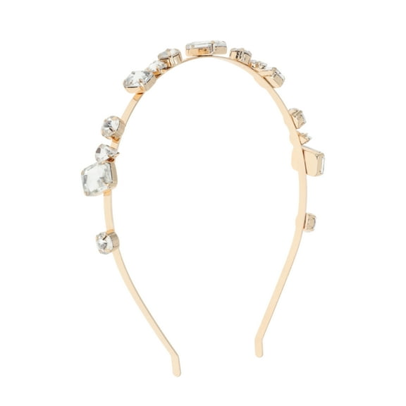 Unique Bargains 1 Pc Cute Diamond Studded Headbands for Women Gold Tone