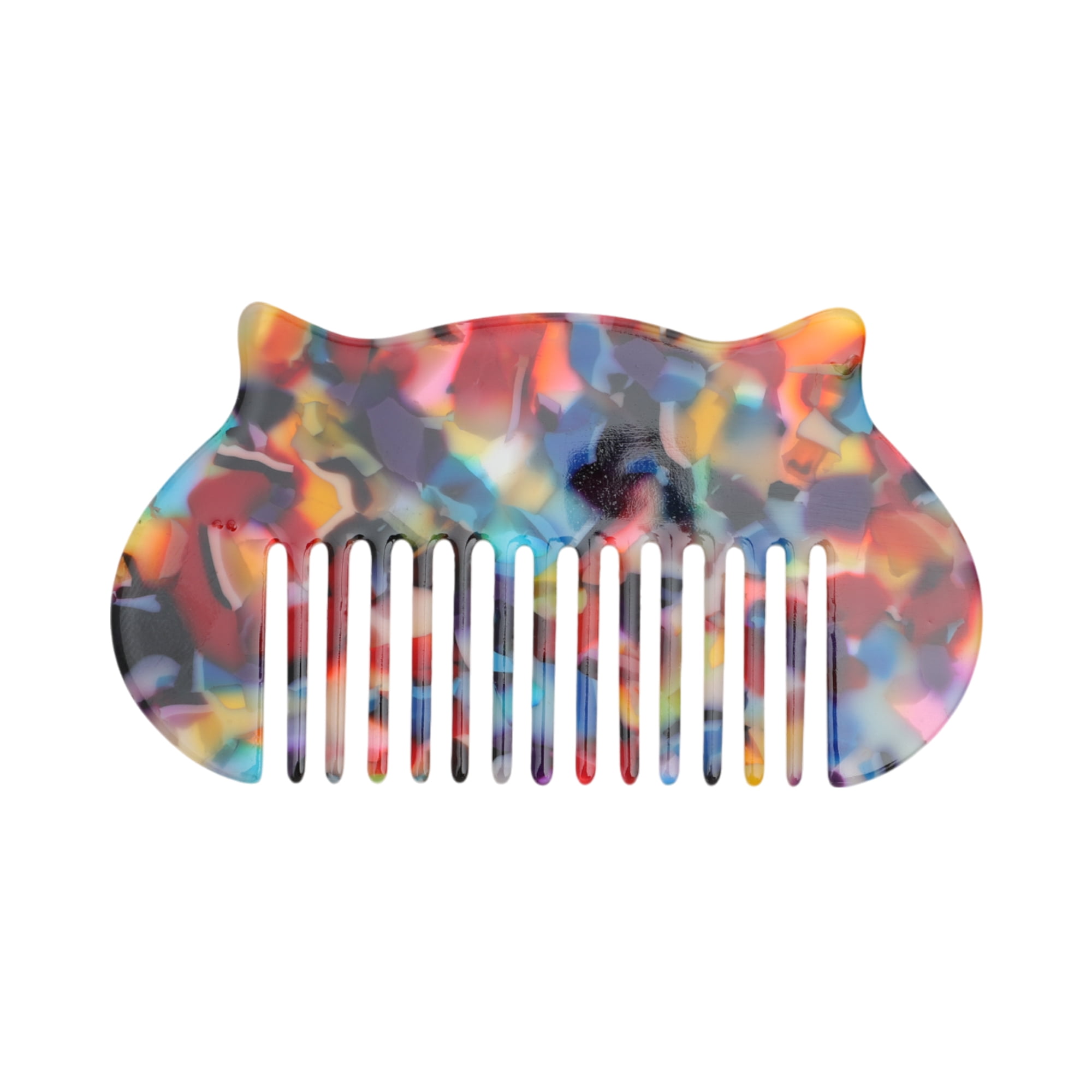 Unique Bargains 1 Pc Cute Durable Cat Hair Comb Designed for All Hair Types Colorful