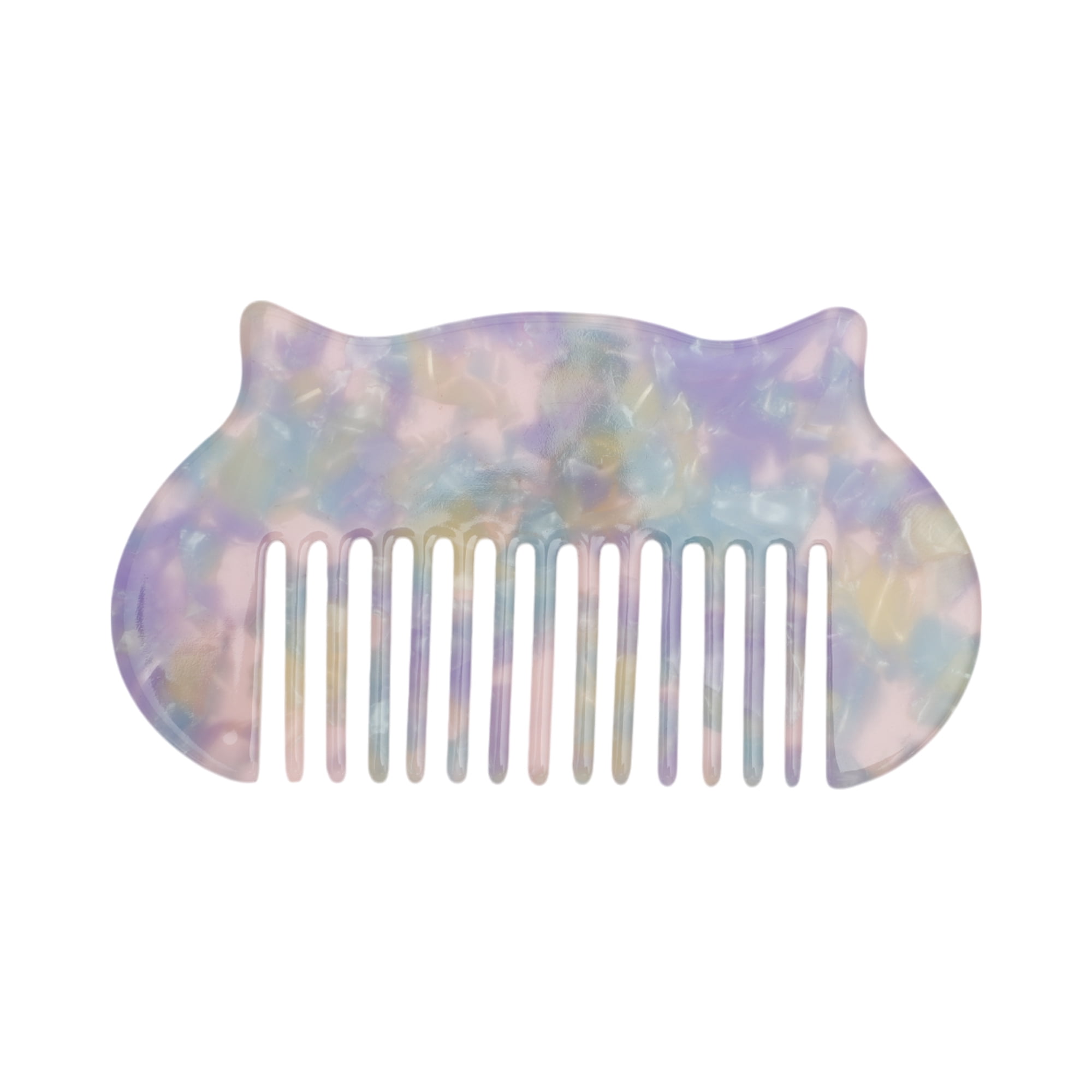 Unique Bargains 1 Pc Cute Durable Cat Hair Comb Designed for All Hair Types Purple