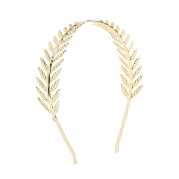Unique Bargains 1 Pc Cute Forked Leaf Headbands for Women Gold Tone