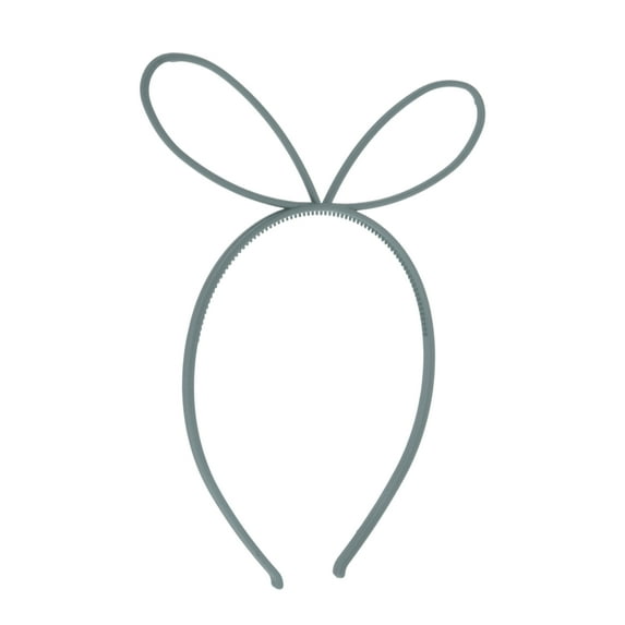 Unique Bargains 1 Pc Cute Frosted Rabbit Headbands for Women Blue Gray