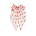 thumbnail image 1 of Unique Bargains 1 Pc Cute Heart Shaped Printed Bow Ribbon Spring Hair Clips Red White, 1 of 5