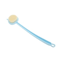 Unique Bargains 1 Pc Cute Long Handle Bath Brush for Bathroom Blue
