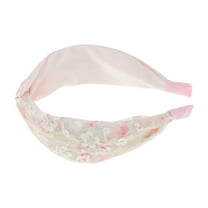 Unique Bargains 1 Pc Cute Mesh Cross Headband Headbands for Women Pink