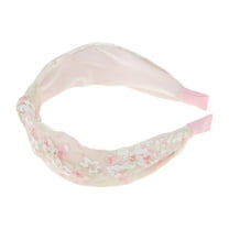 Unique Bargains 1 Pc Cute Mesh Knotted Headband Headbands for Women Pink