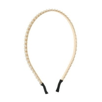 Unique Bargains 1 Pc Cute Pearl Headbands for Women Gold Tone