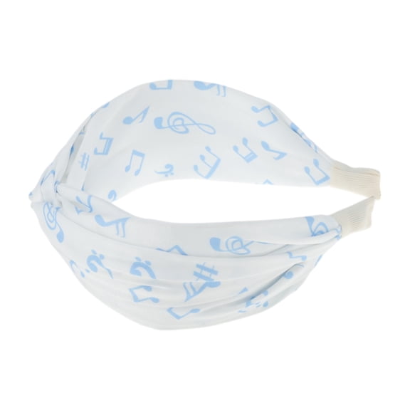 Unique Bargains 1 Pc Cute Printed Cross Headband Headbands for Women Blue And White