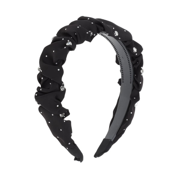 Unique Bargains 1 Pc Cute Rhinestone Gypsophila Headbands for Women Black