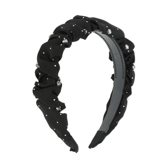 Unique Bargains 1 Pc Cute Rhinestone Gypsophila Headbands for Women Black