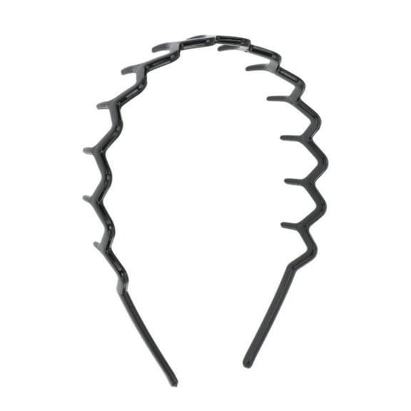 Unique Bargains 1 Pc Cute Toothed Triangular Headbands for Women Bright Black