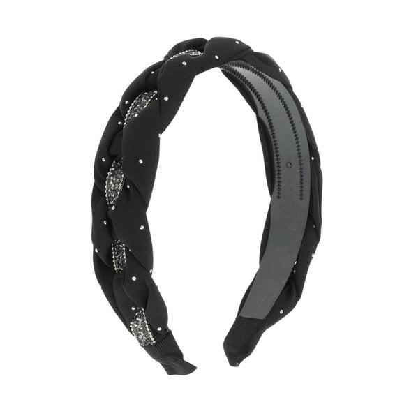 Unique Bargains 1 Pc Cute Twists Gypsophila Headbands for Women Black