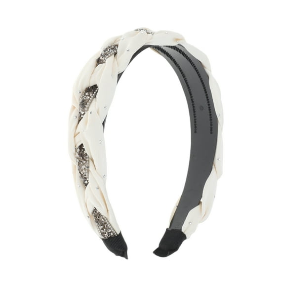 Unique Bargains 1 Pc Cute Twists Gypsophila Headbands for Women White