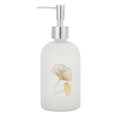 thumbnail image 1 of Unique Bargains 1 Pc Cylinder Ginko Soap Dispenser 13.53oz Clear Silver Tone, 1 of 6