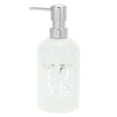 thumbnail image 1 of Unique Bargains 1 Pc Cylinder Letter Soap Dispenser 13.53oz White Silver Tone, 1 of 6