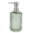thumbnail image 1 of Unique Bargains 1 Pc Cylinder Texture Soap Dispenser 15.22oz Cyan Silver Tone, 1 of 6