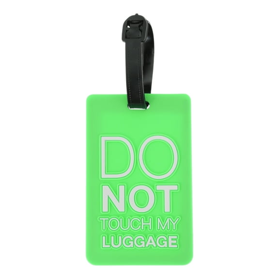Unique Bargains 1 Pc DO Pattern Luggage Tag for Travelling Fluorescent Green
